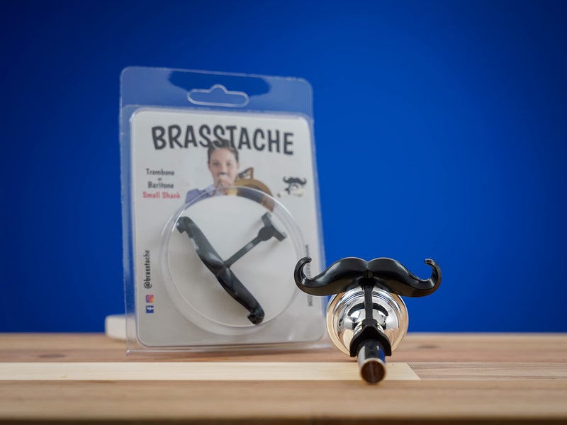 Brasstache - The Original Clip-on Mustache for Small Shank Trombone or Baritone Mouthpieces (Trombone/Baritone/Euphonium (Small)) - Image 4